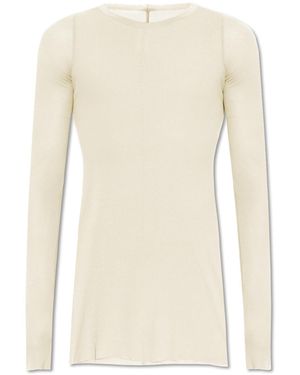 Rick Owens Ribbed T-Shirt Rib - White