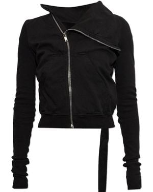 Rick Owens Asymmetrical Cut Sweatshirt - Black