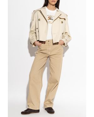 Burberry Short Trench Coat 'Mayfair' - Natural