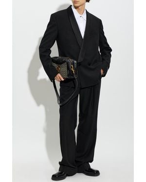 Balmain Wool Double-Breasted Blazer - Black