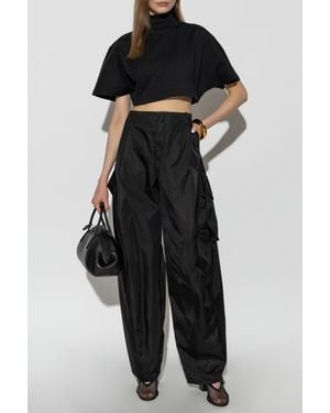 Alaïa Short Top With A Turtleneck - Black