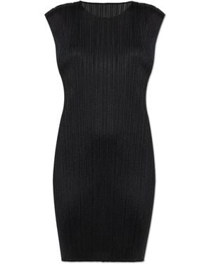 Pleats Please Issey Miyake Pleated Dress - Black