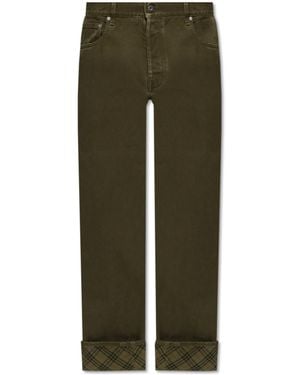 Burberry Jeans With Rolled-Up Legs - Green