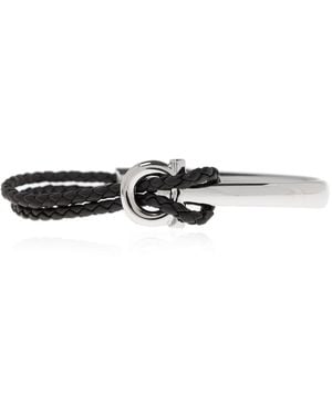 Ferragamo Bracelet With Engraved Logo - Black