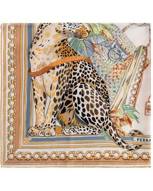 Ferragamo Silk Scarf With Print - Multicolour