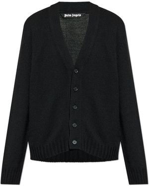 Palm Angels V-Neck Cardigan - Black