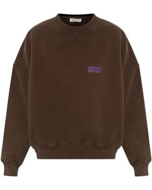 American Vintage 'Plizzy' Joggers - Brown
