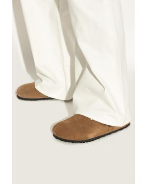 Birkenstock Boston Vl/Shearling Slides - White