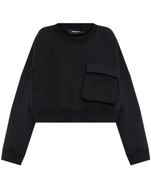 DSquared² Sweatshirt With Pocket, - Black