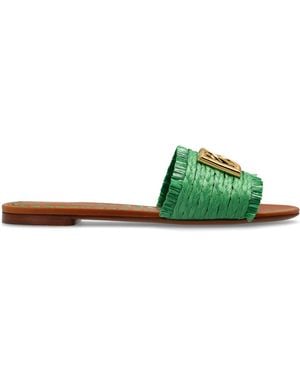 Dolce & Gabbana Flip-Flops With Logo - Green