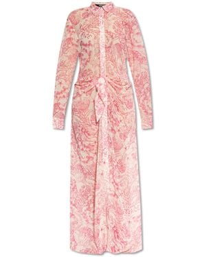 Versace Dress With Waist Draping - Pink