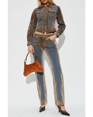 KNWLS Jacket With Velvet Finish - Brown