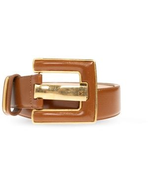 Balmain 'Anthem' Leather Belt - Brown