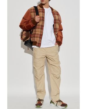 DSquared² Puffer Jacket With Logo Patch - Natural