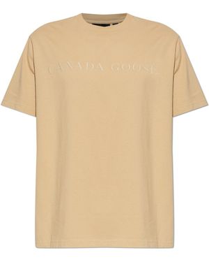 Canada Goose T-Shirt With Logo - Natural