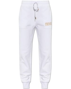 Versace Jeans Couture Joggers With Embroidered Logo - Blue