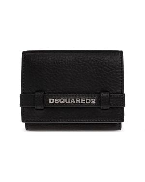 DSquared² Leather Wallet With Logo - Black