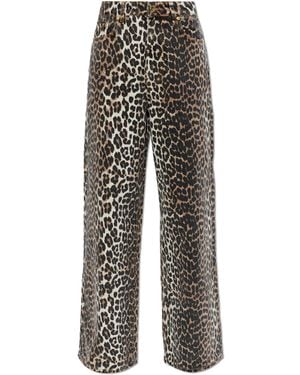 Ganni Wide-Leg Jeans - Natural