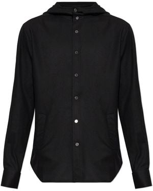 Kiton Wool Shirt - Black