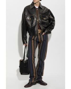 Versace Leather Jacket - Black
