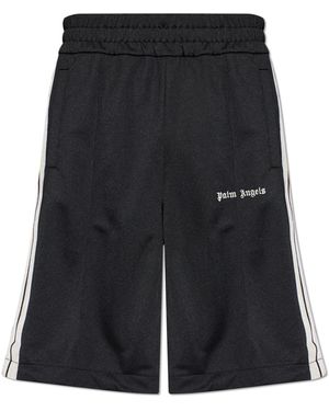 Palm Angels Shorts With Logo - Black