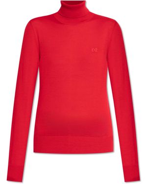 DSquared² Woollen Turtleneck - Red