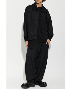 Yohji Yamamoto Asymmetrical Cut T-Shirt - Black