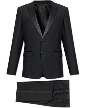 Dolce & Gabbana Wool Suit With Vest - Black