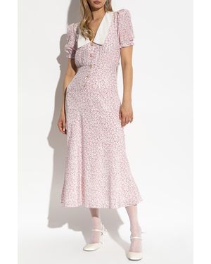 Alessandra Rich Floral Print Dress - Pink