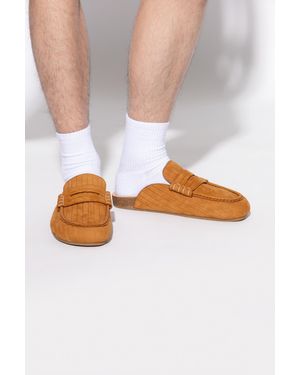 サンダル Jw Anderson  Slippers and Clogs Men Leather White JW Anderson Mens Comfort Shoes Chain Leather Slip On Mule