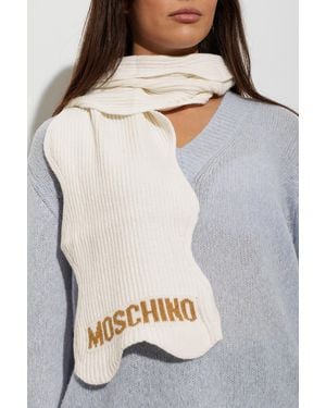 Moschino Scarf With Logo - Black