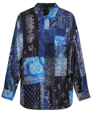 R13 Silk Shirt - Blue
