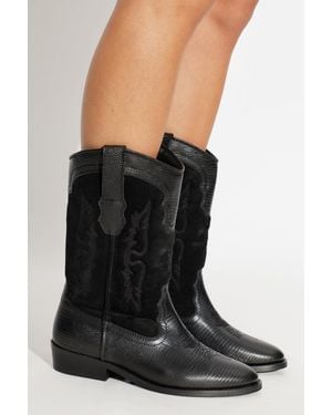 Zadig & Voltaire 'Tex Western Wild' Ankle Boots - Black