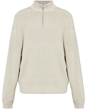 Balenciaga Jumper With A Stand-Up Collar - White