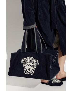 Versace Gym Bag Made Of Terry Cotton - Blue