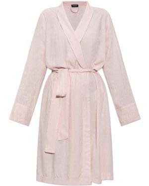 Emporio Armani Floral-Patterned Robe - Pink