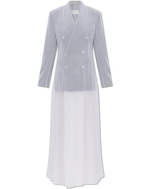 Maison Margiela Dress Made Of Combined Fabrics - White