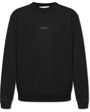 Stone Island Sweatshirt With Logo - Black