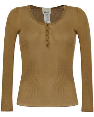 Isabel Marant Ribbed Top Lamyli - Green