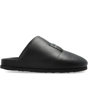 Givenchy Leather Slides - Black