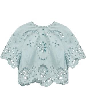 Zimmermann Lace Top - Blue