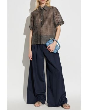 Fendi Shirt With Decorative Pattern - Blue