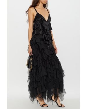 Balmain Silk Camisole Top - Black