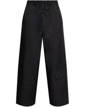 Y-3 Trousers With Pockets - Black