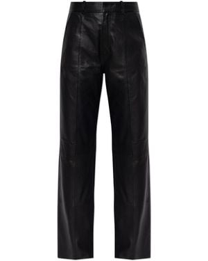 Gestuz Leather Trousers 'Gzluciana' - Black