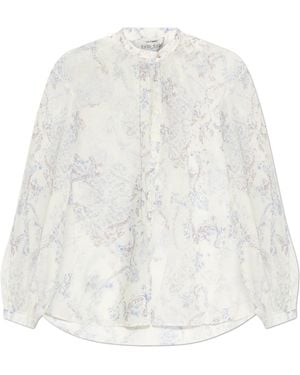Forte Forte Loose-Fit Top With Print - White