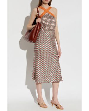 Paul Smith Patterned Off-Shoulder Dress - Brown