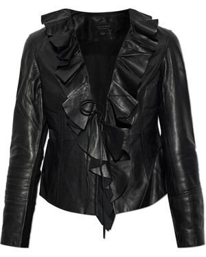 AllSaints Leather Shirt 'Luana' - Black