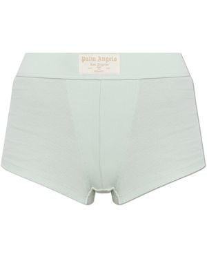 Palm Angels Cotton Lingerie Top - Green