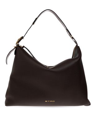 Etro Leather Bag 'Hobo L' - Black